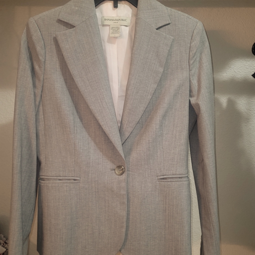 Banana Republic dress blazer, 4, grey